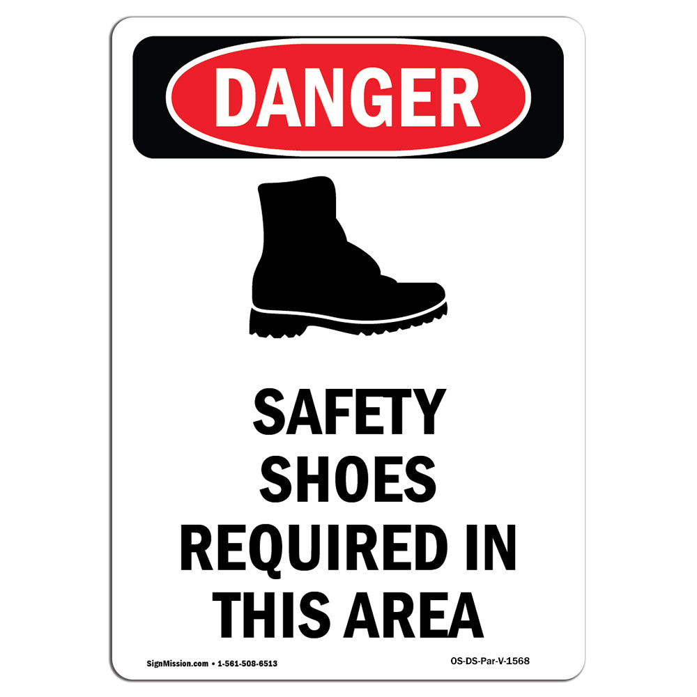 Safety Shoes Required Area Symbol