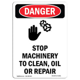 Stop Machinery To Clean  Oil Or Repair