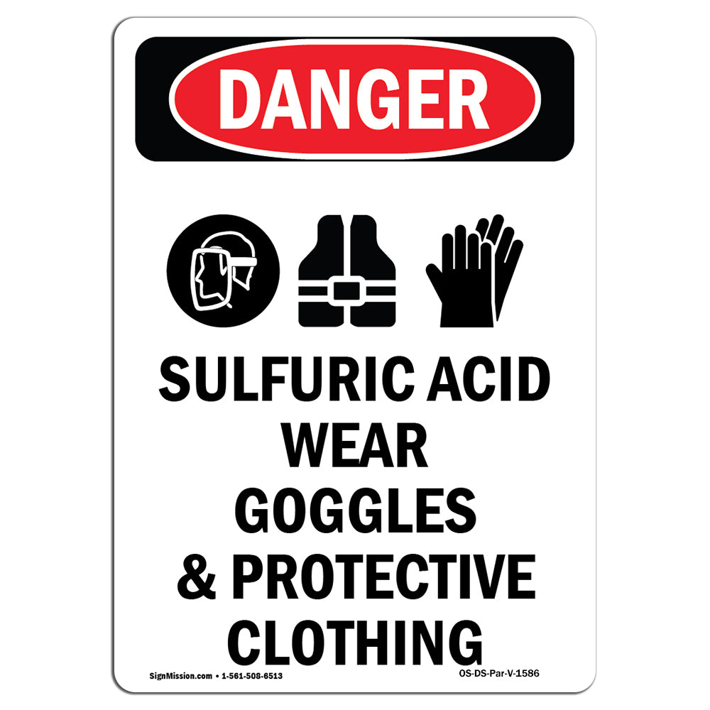 Sulfuric Acid Wear Goggles