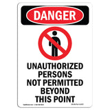 Unauthorized Persons Not Permitted Beyond