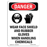 Wear Face Shield And Rubber Gloves Chemicals
