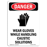 Wear Gloves While Handling Caustic Solutions
