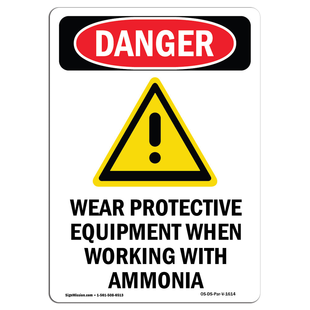 Wear Protective Equipment With Ammonia