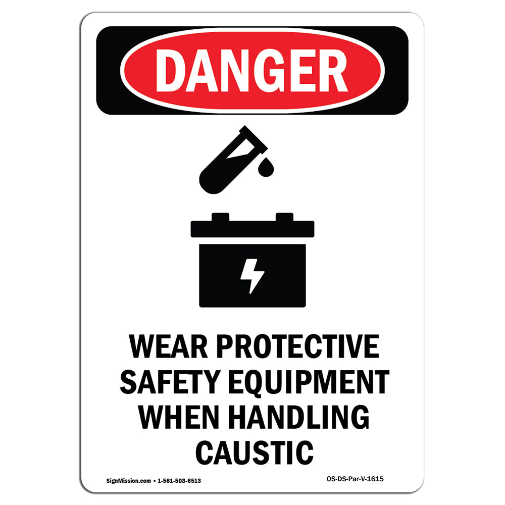 Wear PPE Handling Caustic