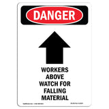 Workers Above Watch For Falling Material