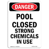 Pool Closed Strong Chemicals In Use