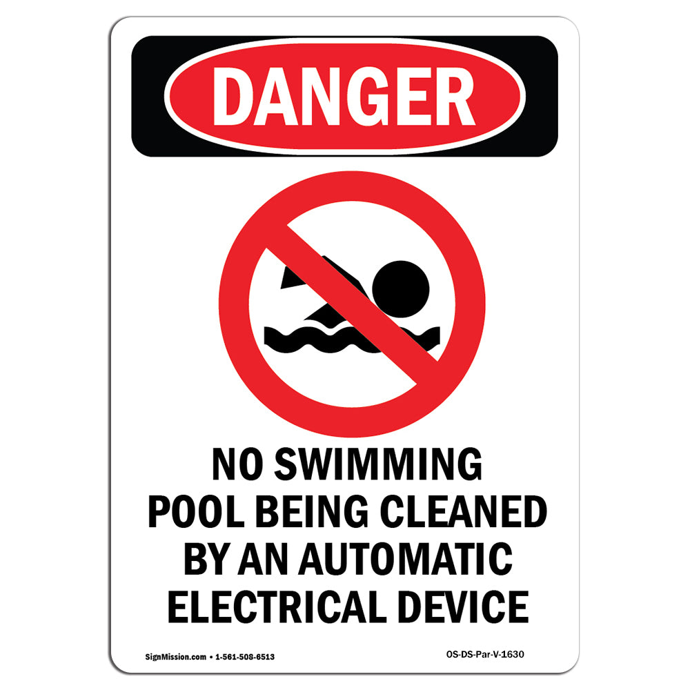 No Swimming Cleaned By Automatic Device