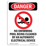 No Swimming Cleaned By Automatic Device