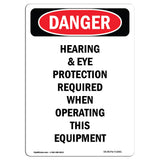 Hearing Eye Protection Required Operating