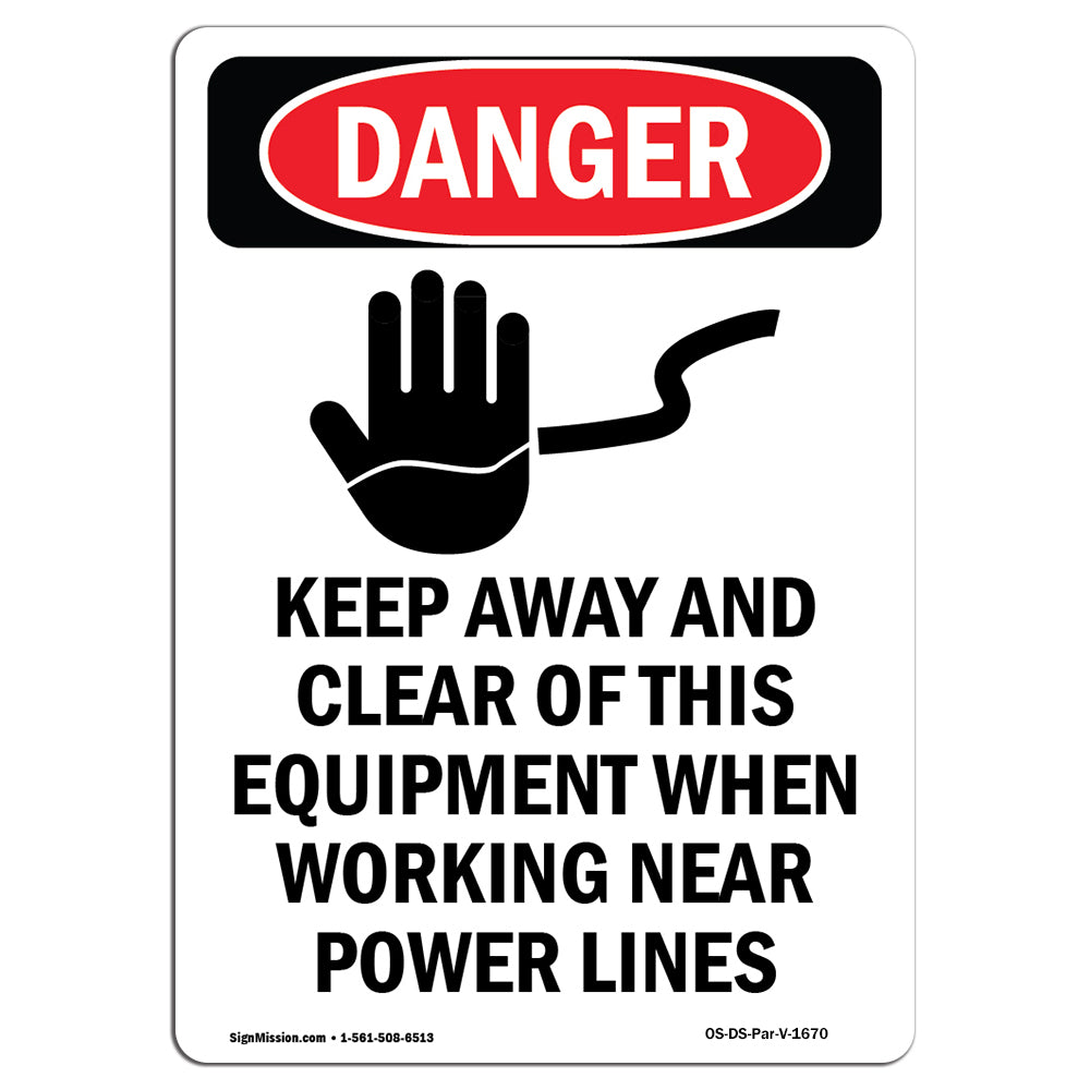 Keep Away Clear This Equipment Power Lines