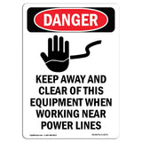 Keep Away Clear This Equipment Power Lines