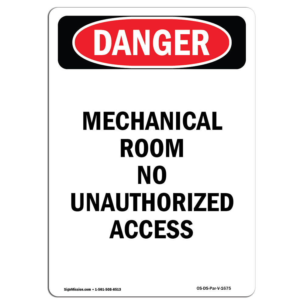 Mechanical Room No Unauthorized Access