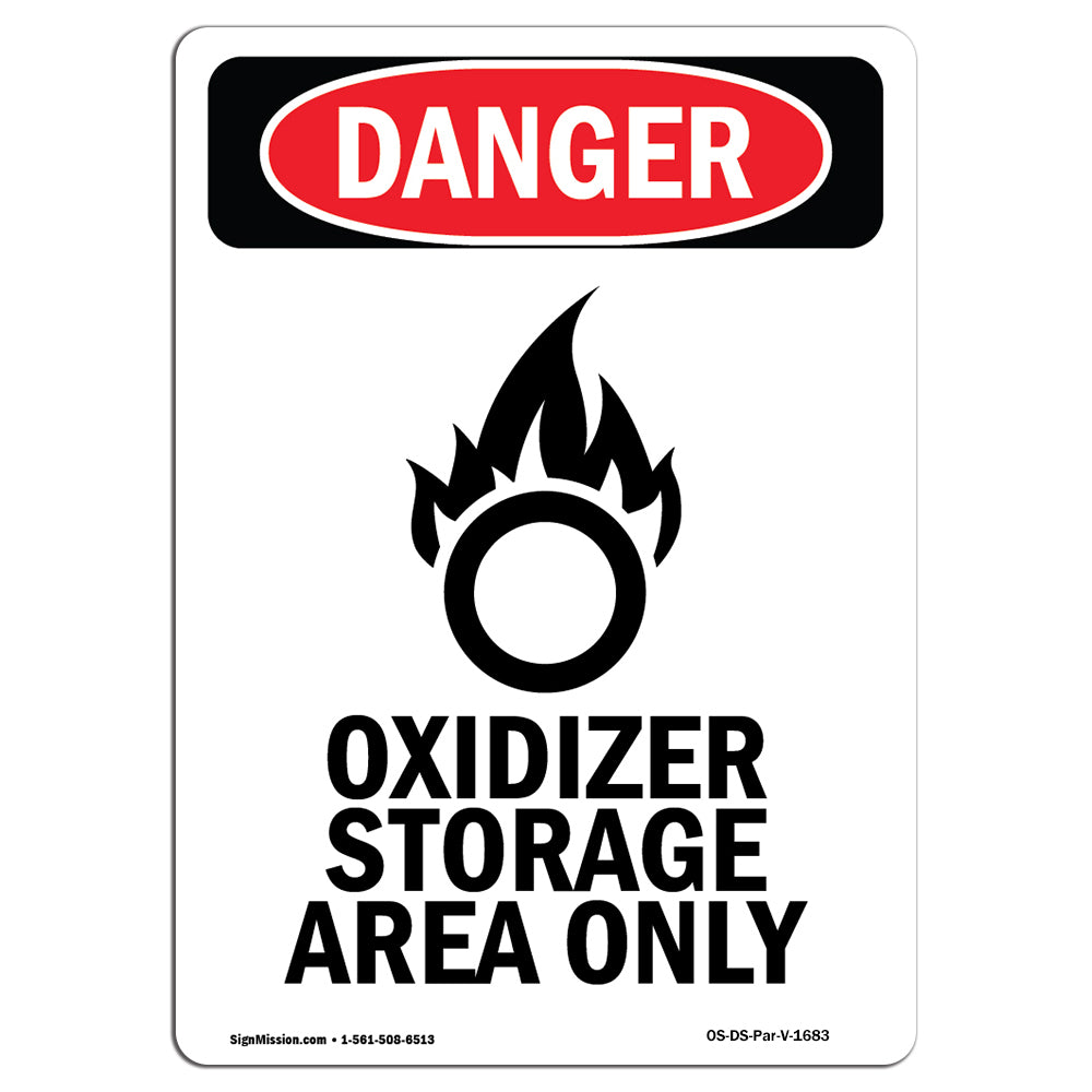 Oxidizer Storage Area Only