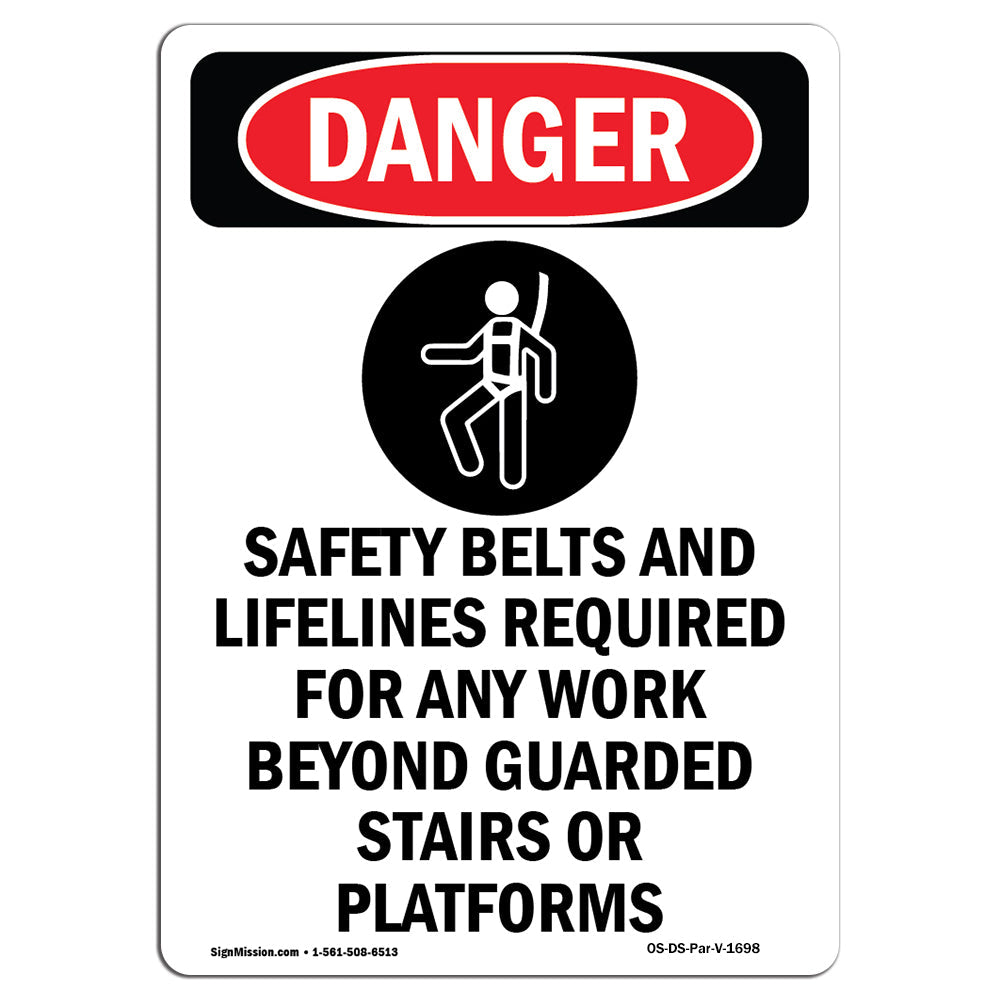 Safety Belts And Lifelines Required