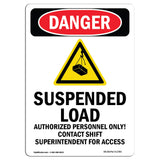 Suspended Load Authorized
