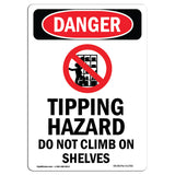 Tipping Hazard Do Not Climb On Shelves