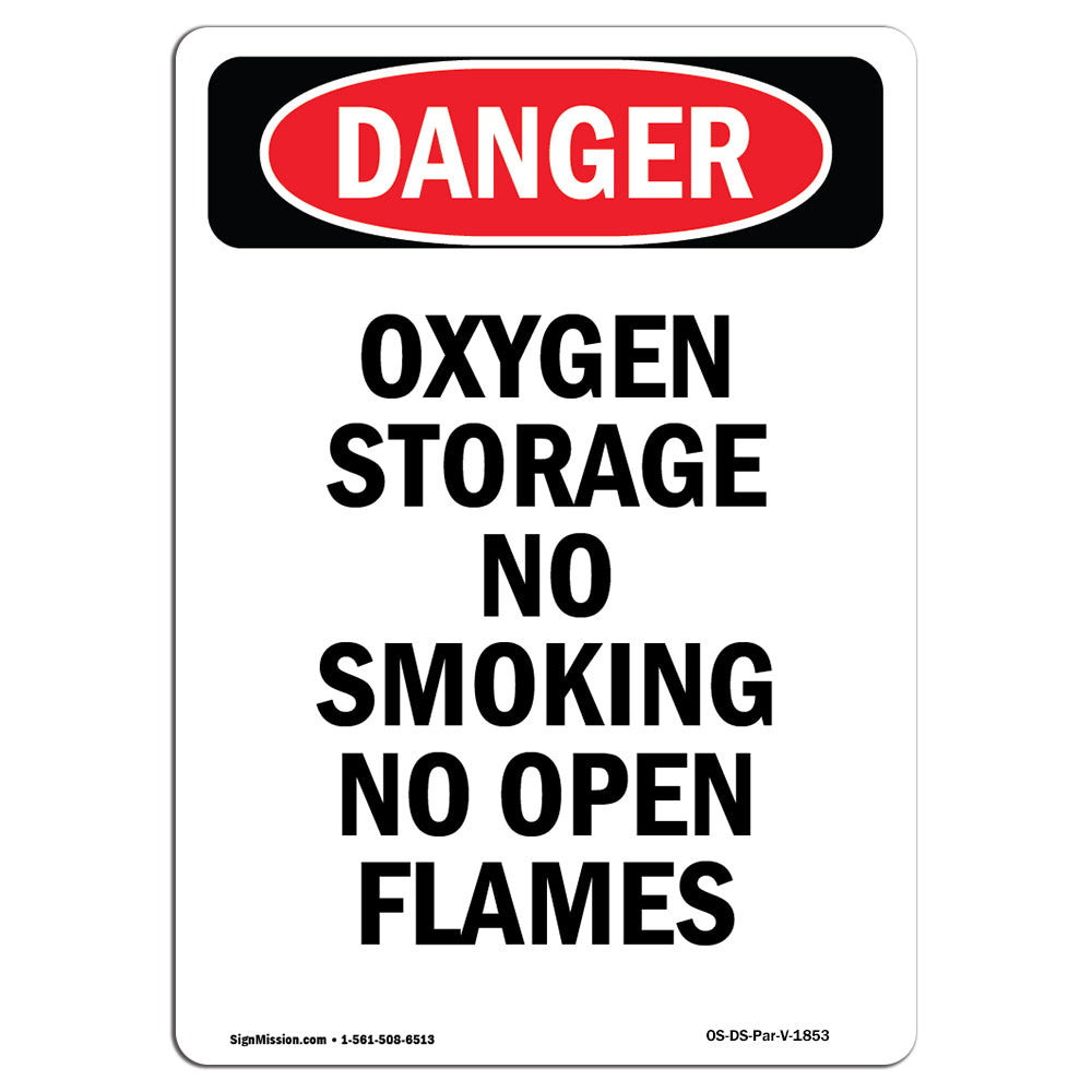 Oxygen Storage No Smoking No Open Flames