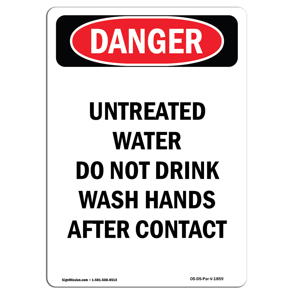 Portrait Untreated Water Do Not Drink