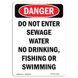 Portrait Do Not Enter Sewage Water