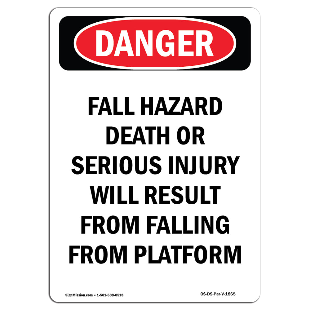 Fall Hazard Falling From Platform