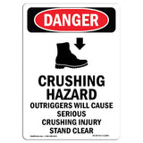 Crushing Hazard Outriggers Stand Clear