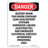 Battery Room Contains Lead-Acid