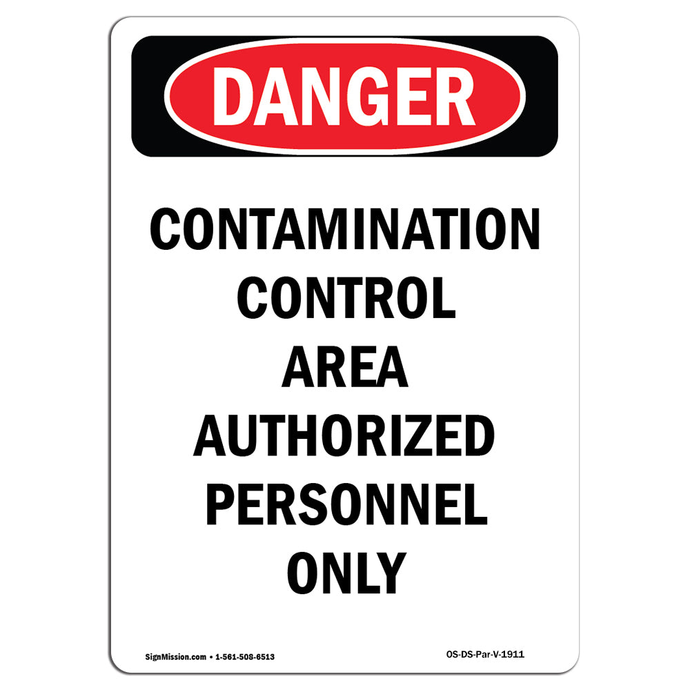 Contamination Control Area Authorized