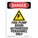 Fire Pump Room Authorized