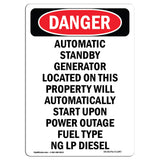 Automatic Standby Generator Located On This