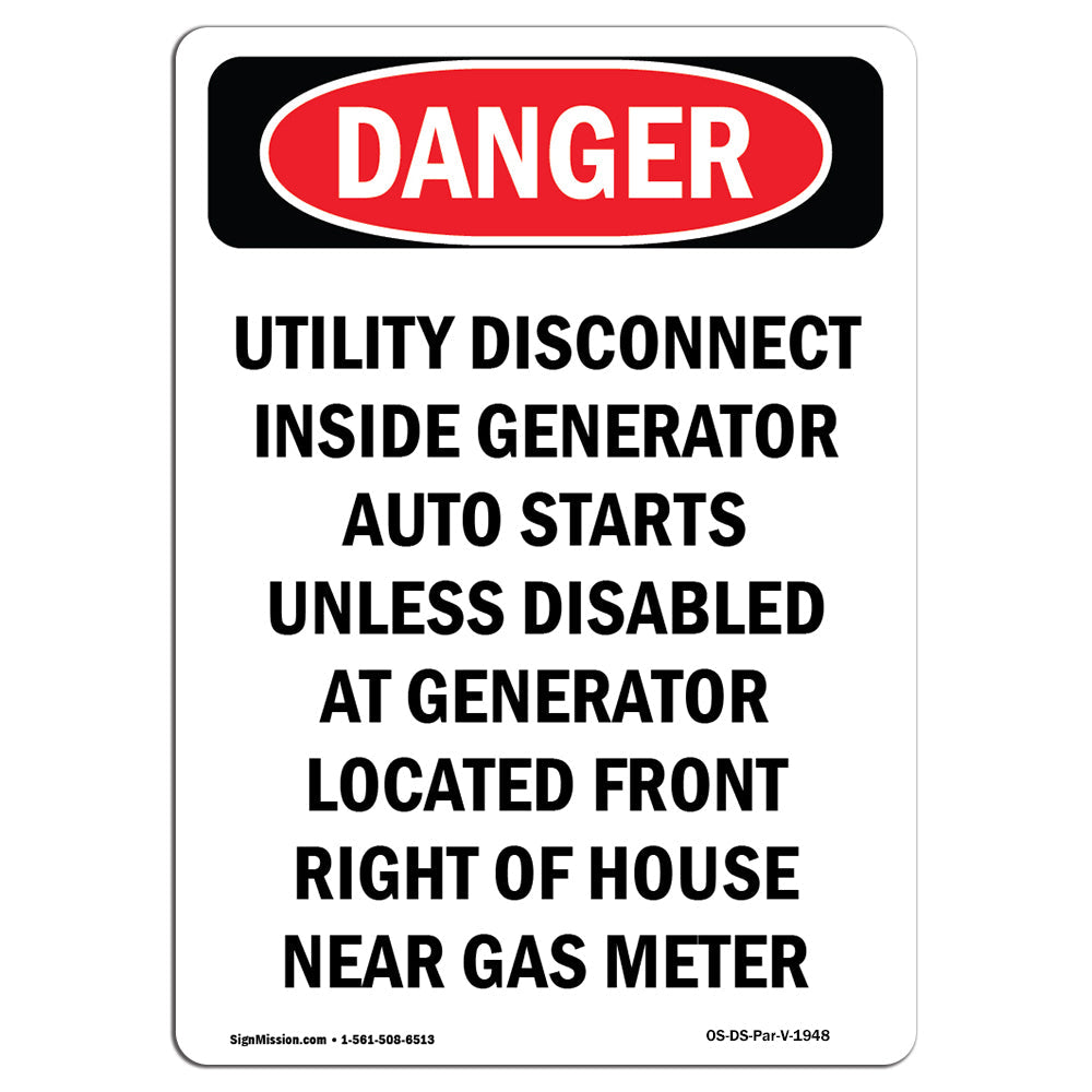Utility Disconnect Inside Generator Auto