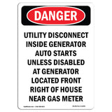 Utility Disconnect Inside Generator Auto