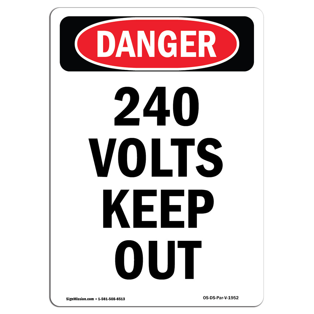 240 Volts Keep Out