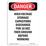 High Voltage Storage Capacitors Discharge