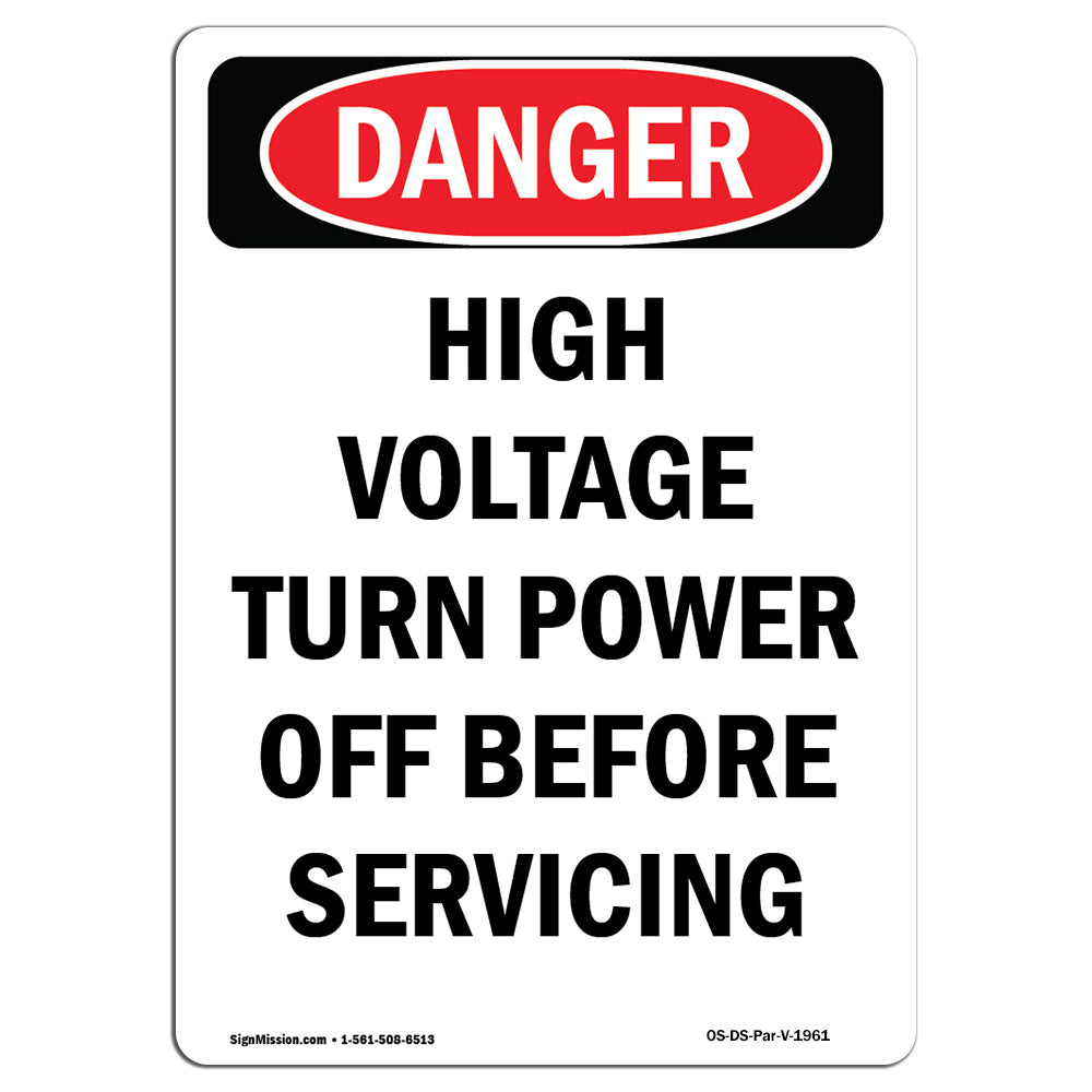High Voltage Turn Power Off Before