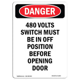 480 Volts Switch Must Be In Off Position