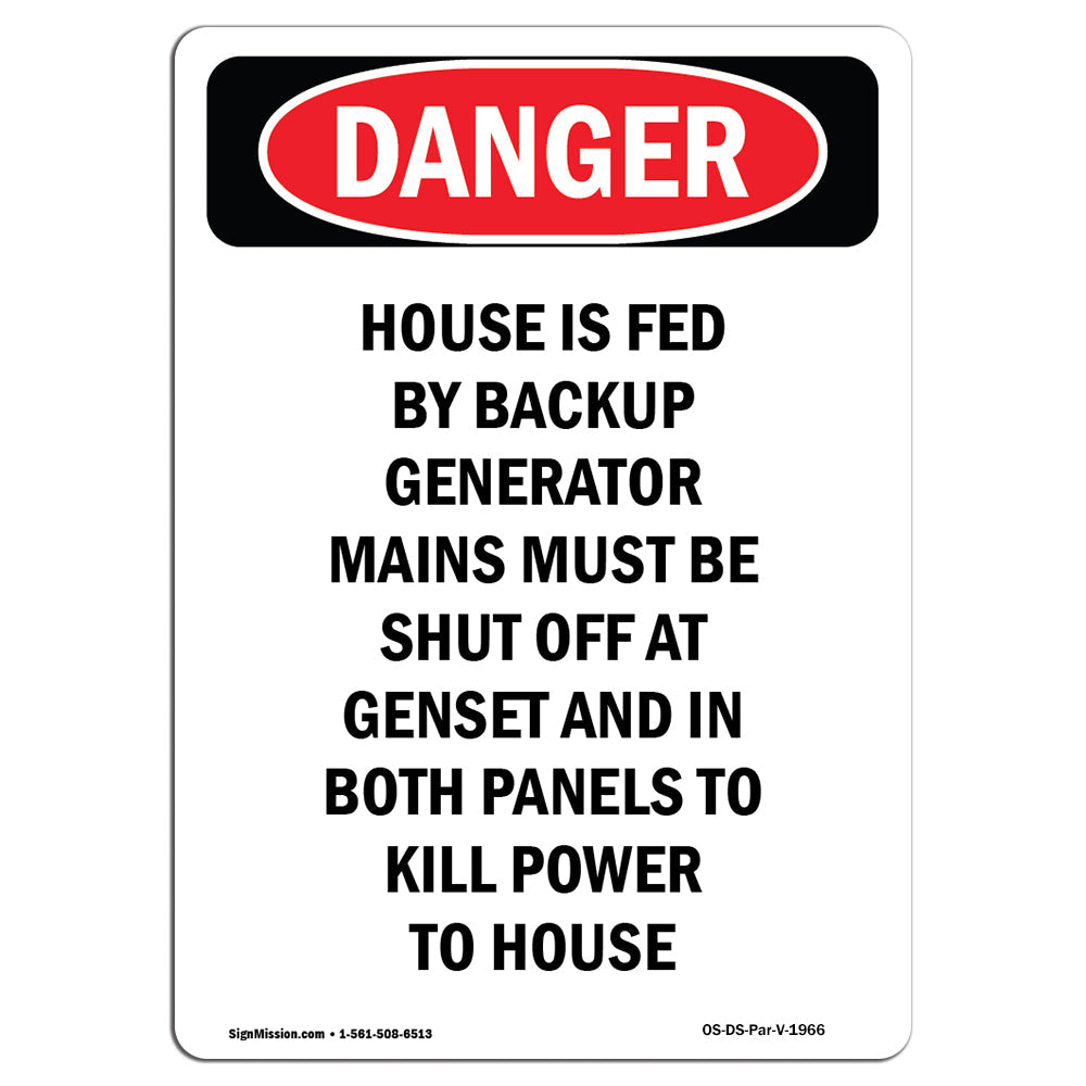 House Is Fed By Backup Generator Mains Must