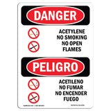 Acetylene No Smoking No Open Flames