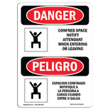 Confined Space Notify Attendant