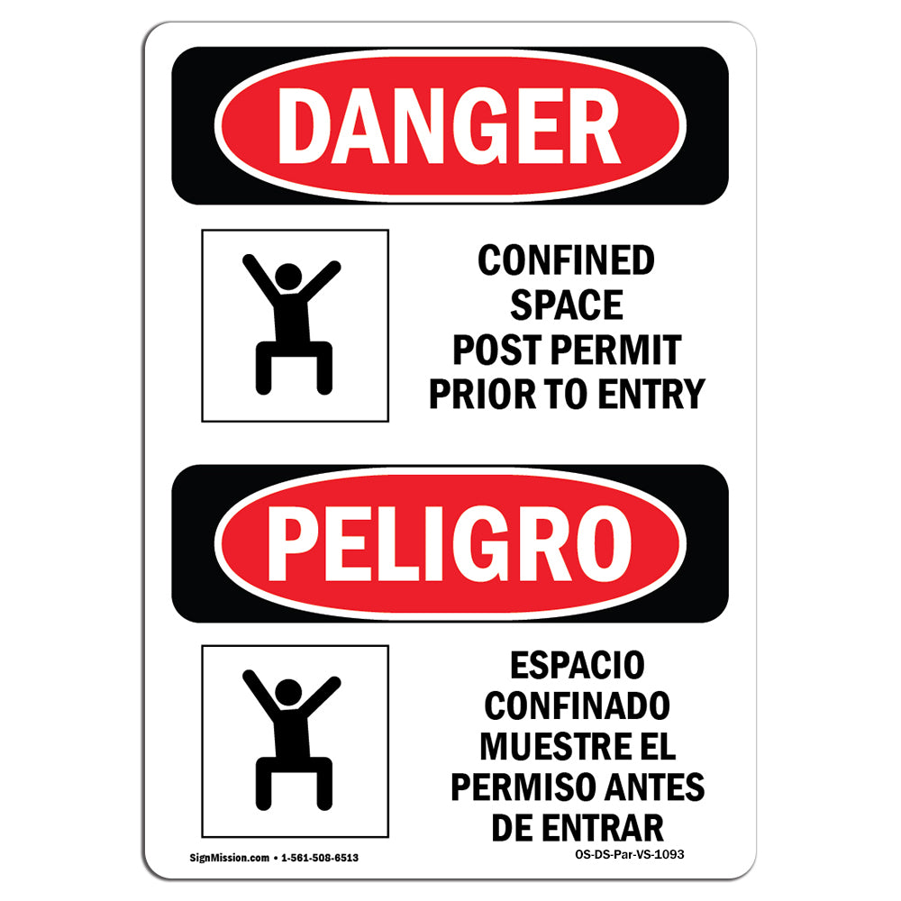 Confined Space Post Permit Prior To Entry