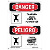 Confined Space Enter By Permit Only Spanish