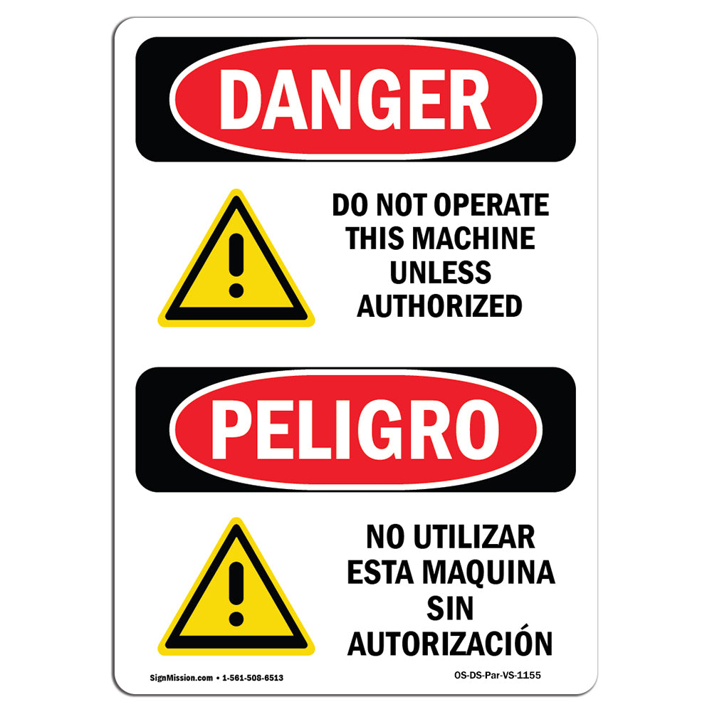 Do Not Operate This Machine Unless Authorize