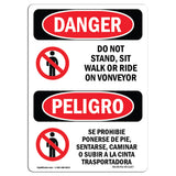 Do Not Stand  Sit  Walk Or Ride On Conveyor
