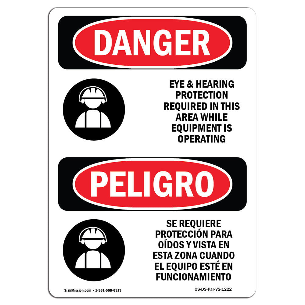 Eye And Hearing Protection Required