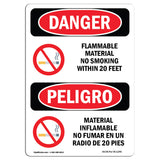 Flammable Material No Smoking Within 20 Feet