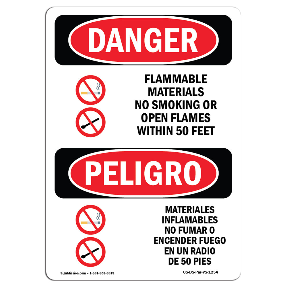 Flammable Materials No Smoking 50 Feet