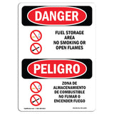 Fuel Storage Area No Smoking Or Open Flames