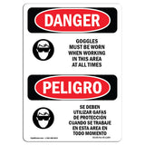 Goggles Worn When Working In This Area