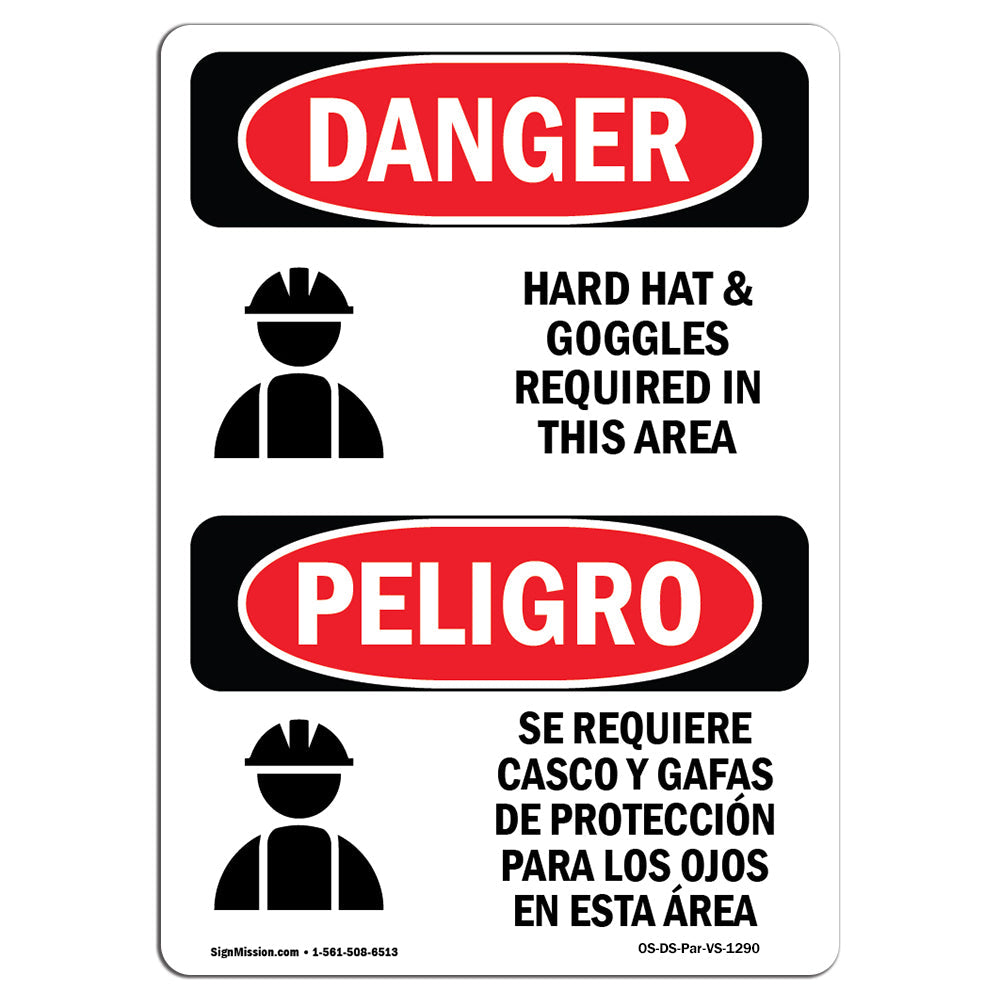 Hard Hat And Goggles Required In This Area