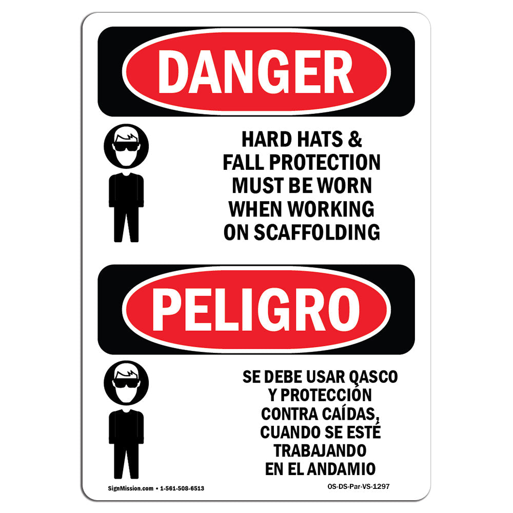 Hard Hats Fall Protection Worn Scaffolding