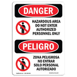 Hazardous Area No Enter Authorized Personnel